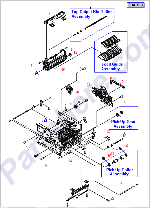 RM1-1299-020CN printer picture diagrams and photos
