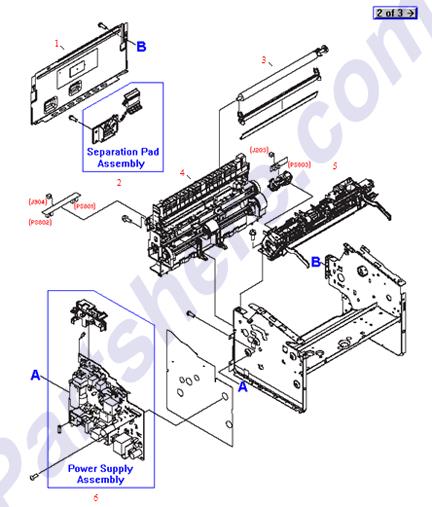 RM1-2311-000CN is represented by #6 in the diagram below.